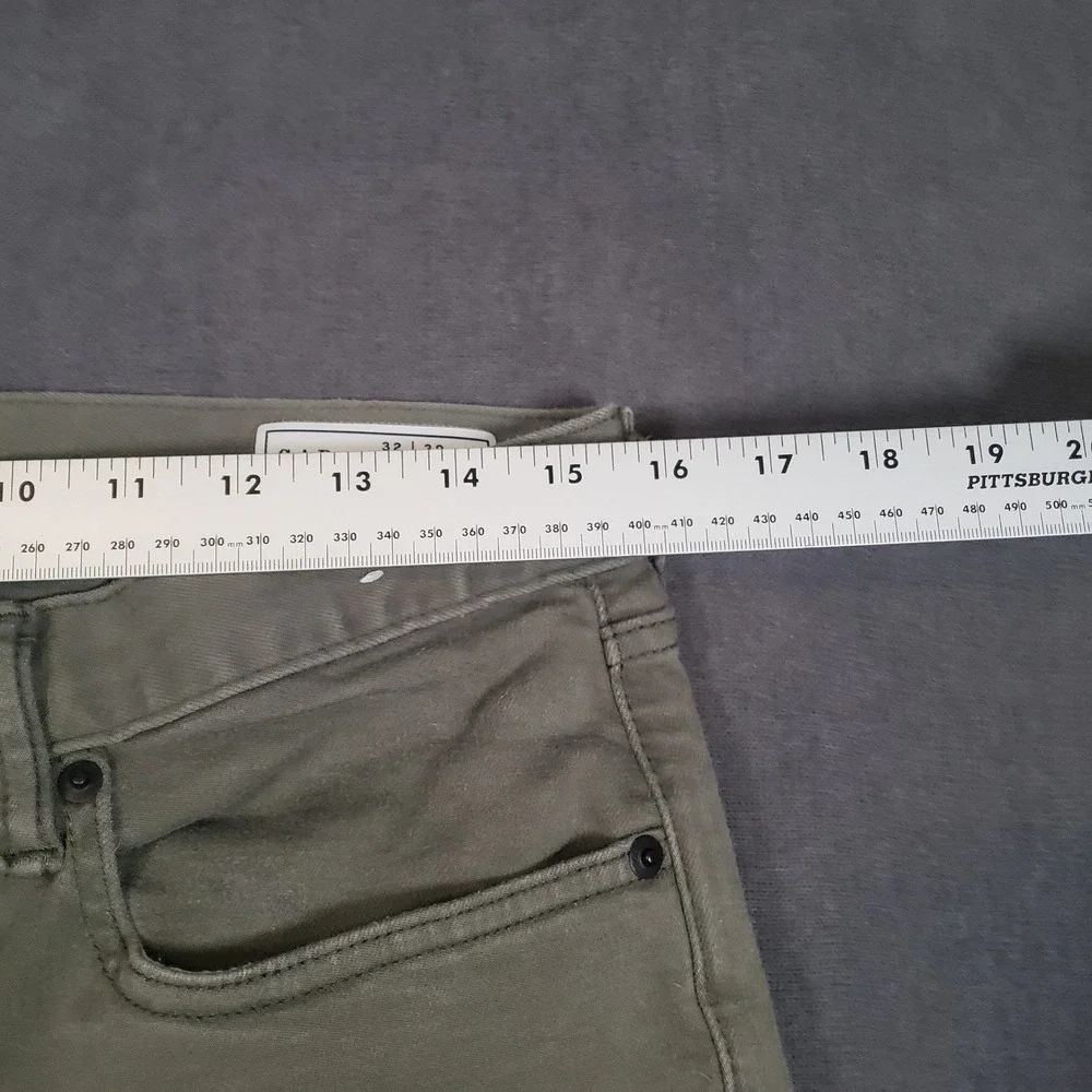 Gap Slim GapFlex Pants Mens 32x30 Olive Green Chino Stretch Five-Pocket